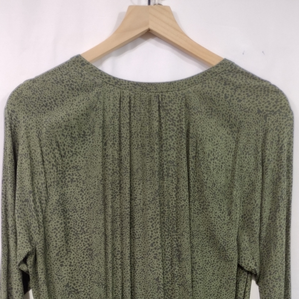 Rails Jasmine Cheetah Print Dress Women's L Green Boho Retro 90s Y2K Beach - Picture 7 of 8